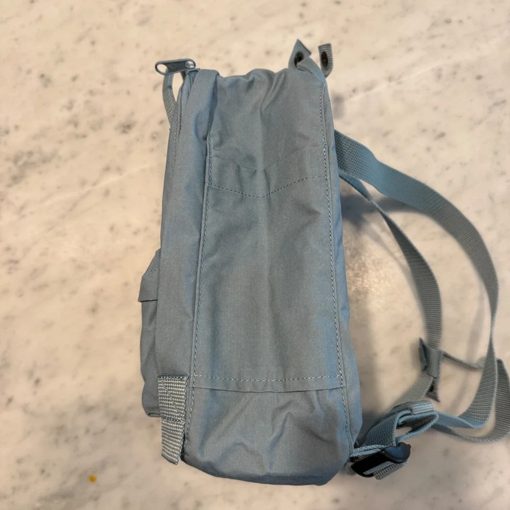 Fjallraven Kanken‎ Mini Backpack Blue Vinylon F Adjustable Straps Small Bag